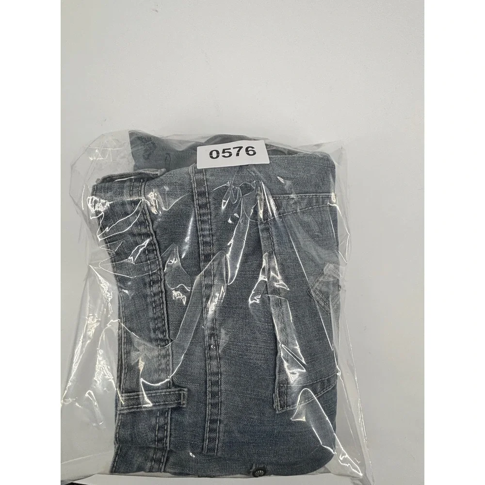 Ecko Unltd Mens Distressed Embroidered Cross Pocket Jeans Blue Size 36 Y2K